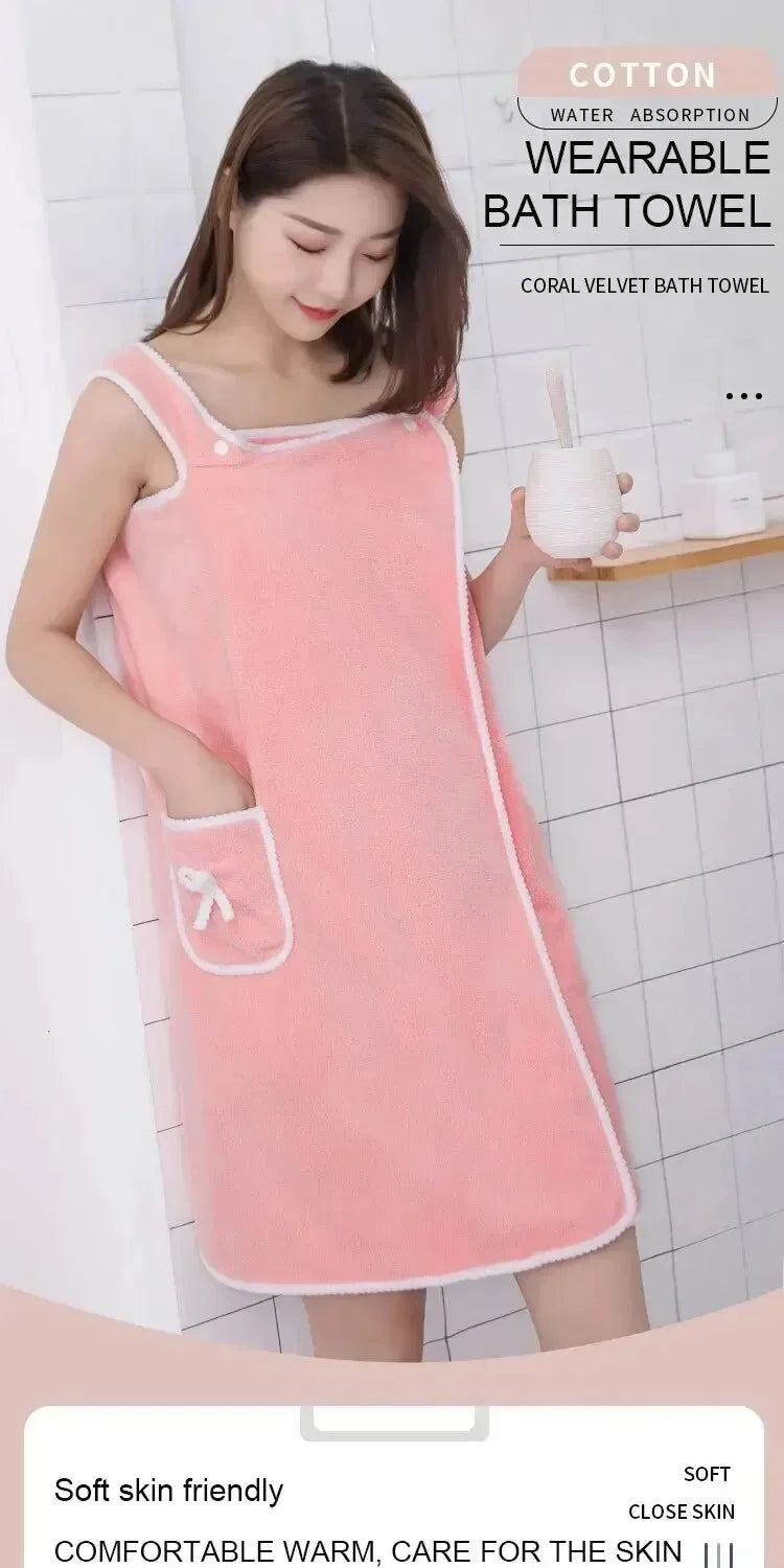 Toalhas de Banho Femininas Vestíveis para Meninas 90*130cm, Secagem Rápida, para Praia, Spa, Roupão de Banho, Roupa de Banho, Toalha para Chuveiro e Academia