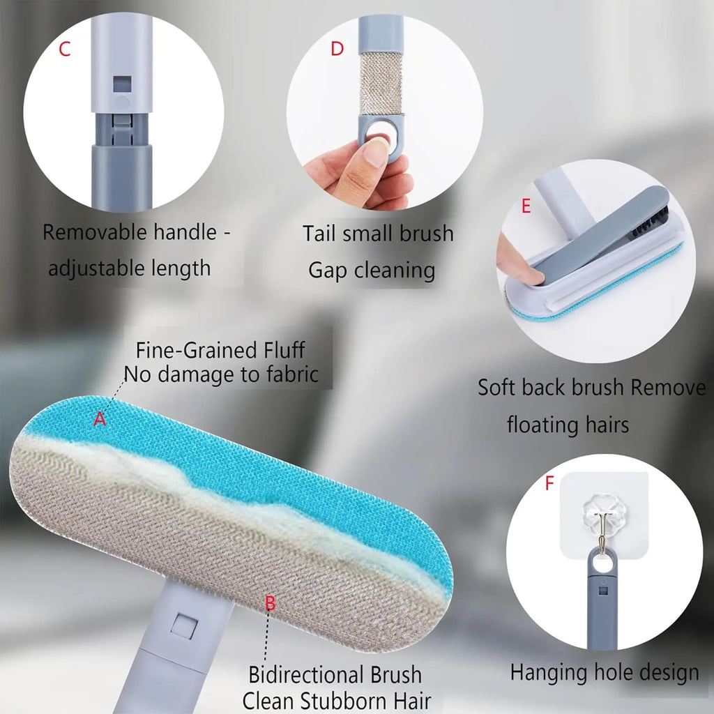 Removedor de Pelos de Animais, Ferramenta Reutilizável Quatro em Um para Remoção de Pelos de Cães e Gatos - Adequado para Sofás, Carpetes e Assentos de Carro