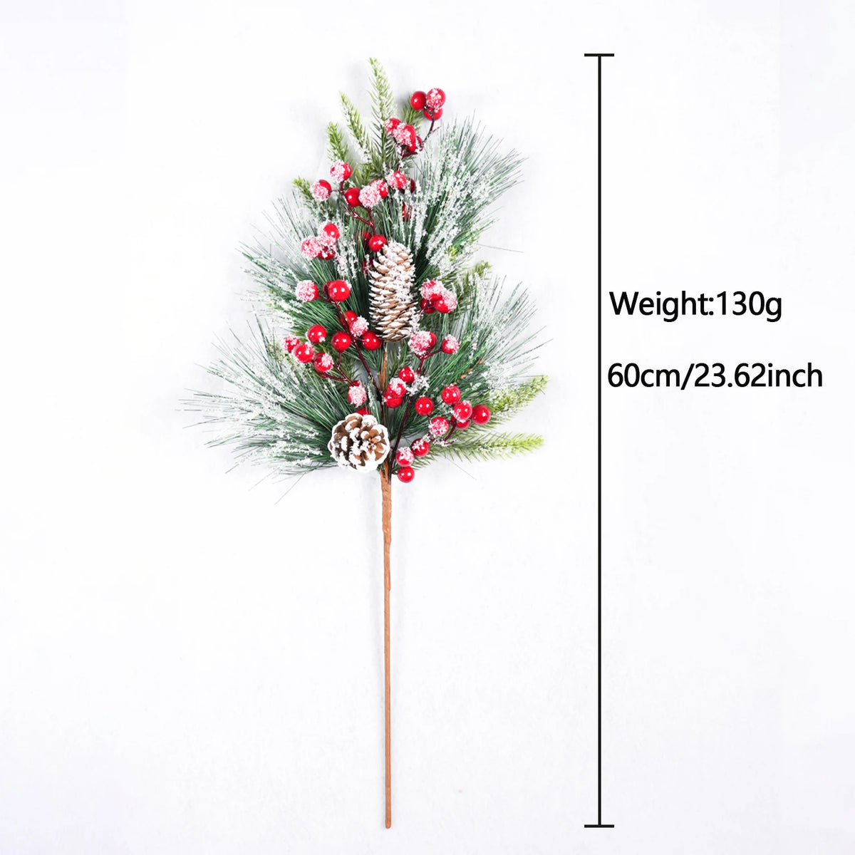 Natal vermelho berry flor artificial pinha ramo decorações da árvore de natal ornamento embalagem de presente festa em casa diy grinalda