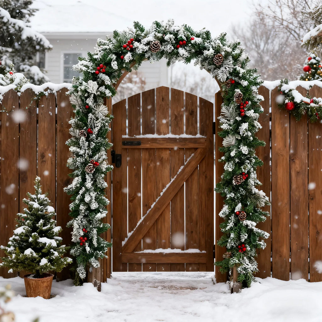 1pc plantas verdes artificiais árvore de natal guirlanda festa em casa decorativa ao ar livre quintal pinho rattan pendurado decoração