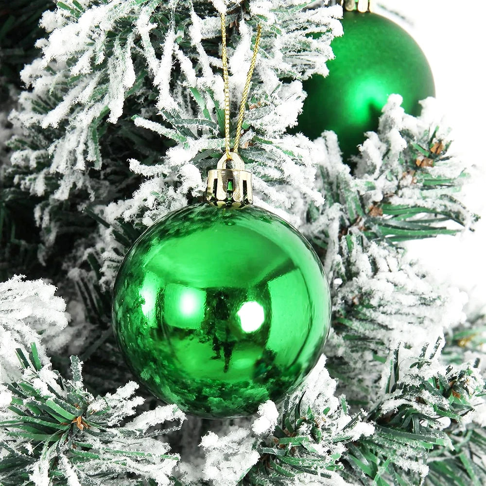 24 pçs 3cm enfeites de bola de natal vermelho azul rosa glitter ouro bola de natal pingentes árvore de natal pendurado decoração 2026 ano novo