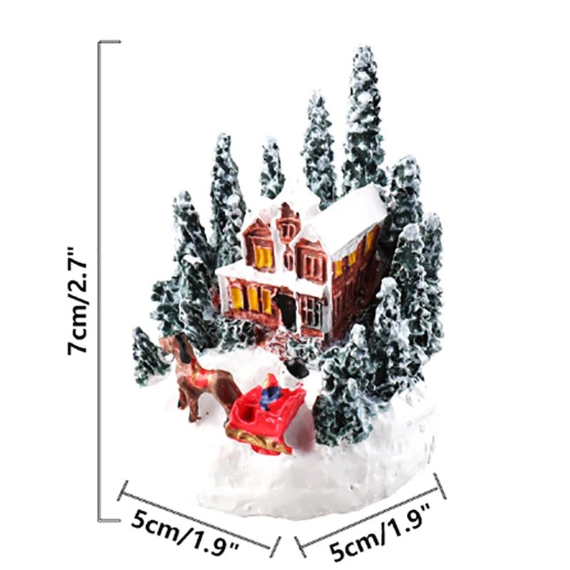 Natal led luz ornamentos santa castelo neve casa luminosa artesanato 2025 ano novo presente do miúdo festa de natal decoração casa