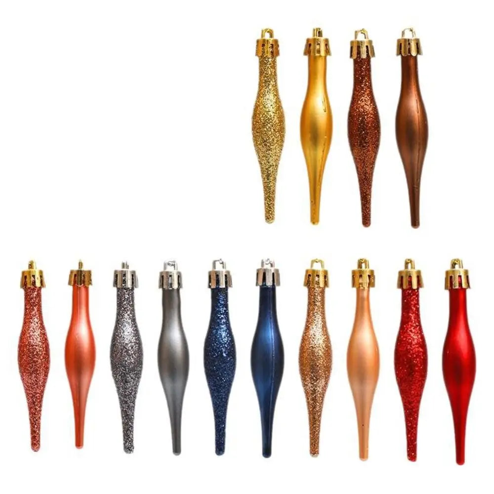 8 pçs 9cm pingentes de bola de natal em forma de doces galvanizado natal pendurado sorvete plástico feliz natal decoração
