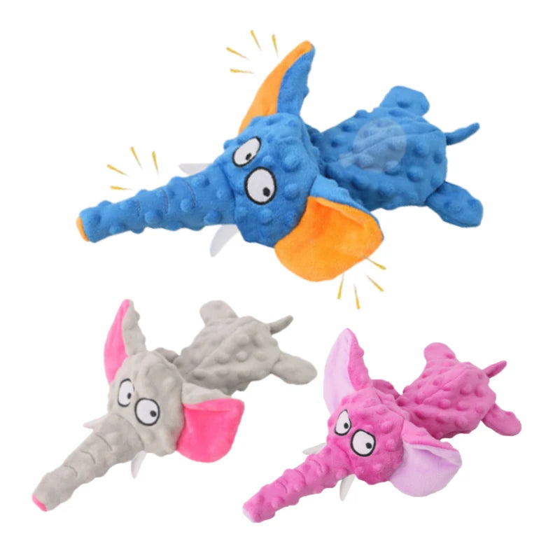 Brinquedos de Pelúcia Pequenos para Cães, Brinquedo Durável em Forma de Elefante com Som, Brinquedo Interativo Indestrutível para Cães, Suprimentos para Filhotes