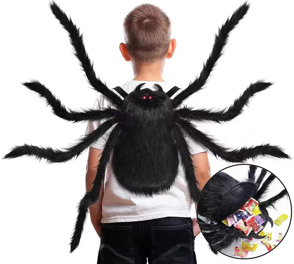 Decorações de festa de fantasia de aranha de Halloween - adereços de doces com alças para decoração de crianças adultas