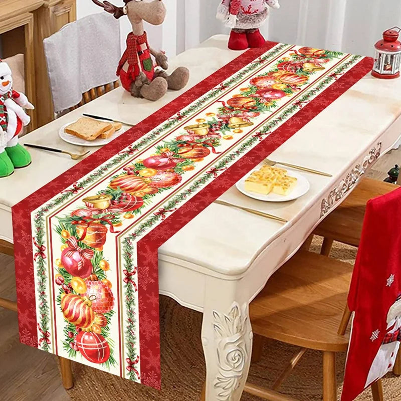 Feliz natal corredor de mesa natal capa de mesa decorações de natal para casa 2025 navidad natal presentes ano novo 2026 toalha de mesa