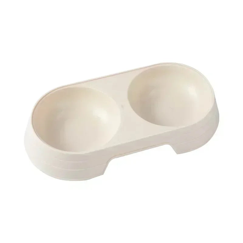 Tigela dupla para animais de estimação, cães e gatos, tigelas duplas, macaron, plástico, suprimentos para animais de estimação, acessórios para gatos, produtos para gatos
