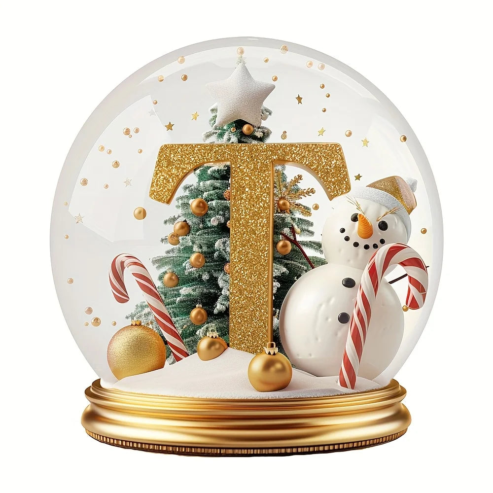 Decorações de árvore de natal letras mistas ornamento de mesa família retrato decoração fazenda férias decoração de mesa acrílico