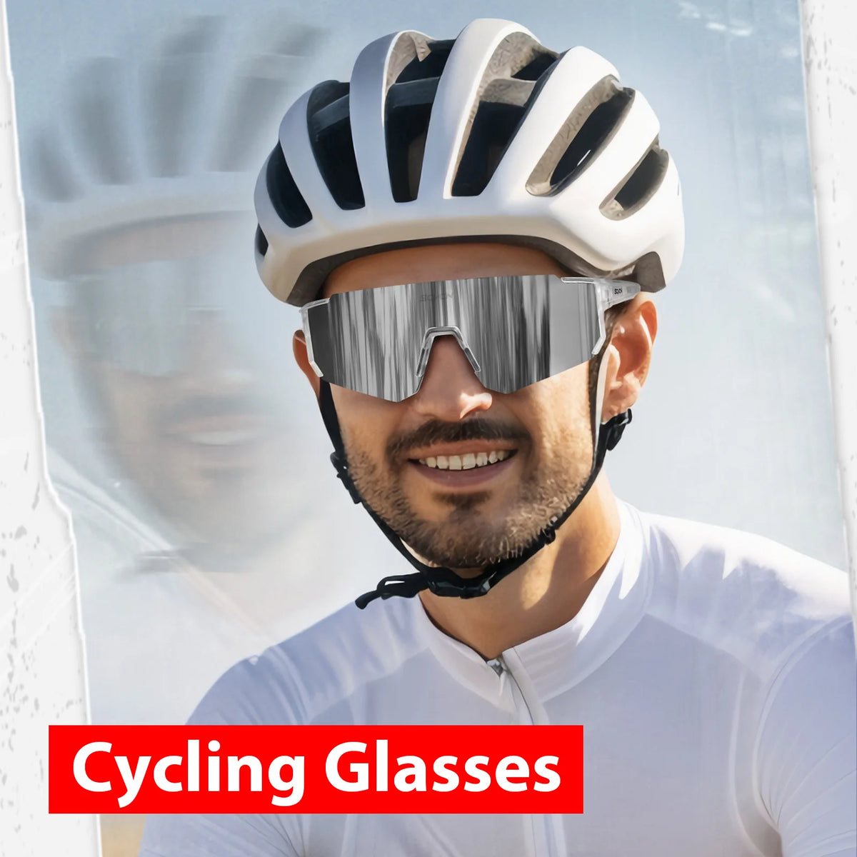 SCVCN Outdoor Cycling Sunglasses Men's MTB Bike Glasses Sports Mountain Climbing Fishing Women's Bicycle Cycling UV400 Goggles