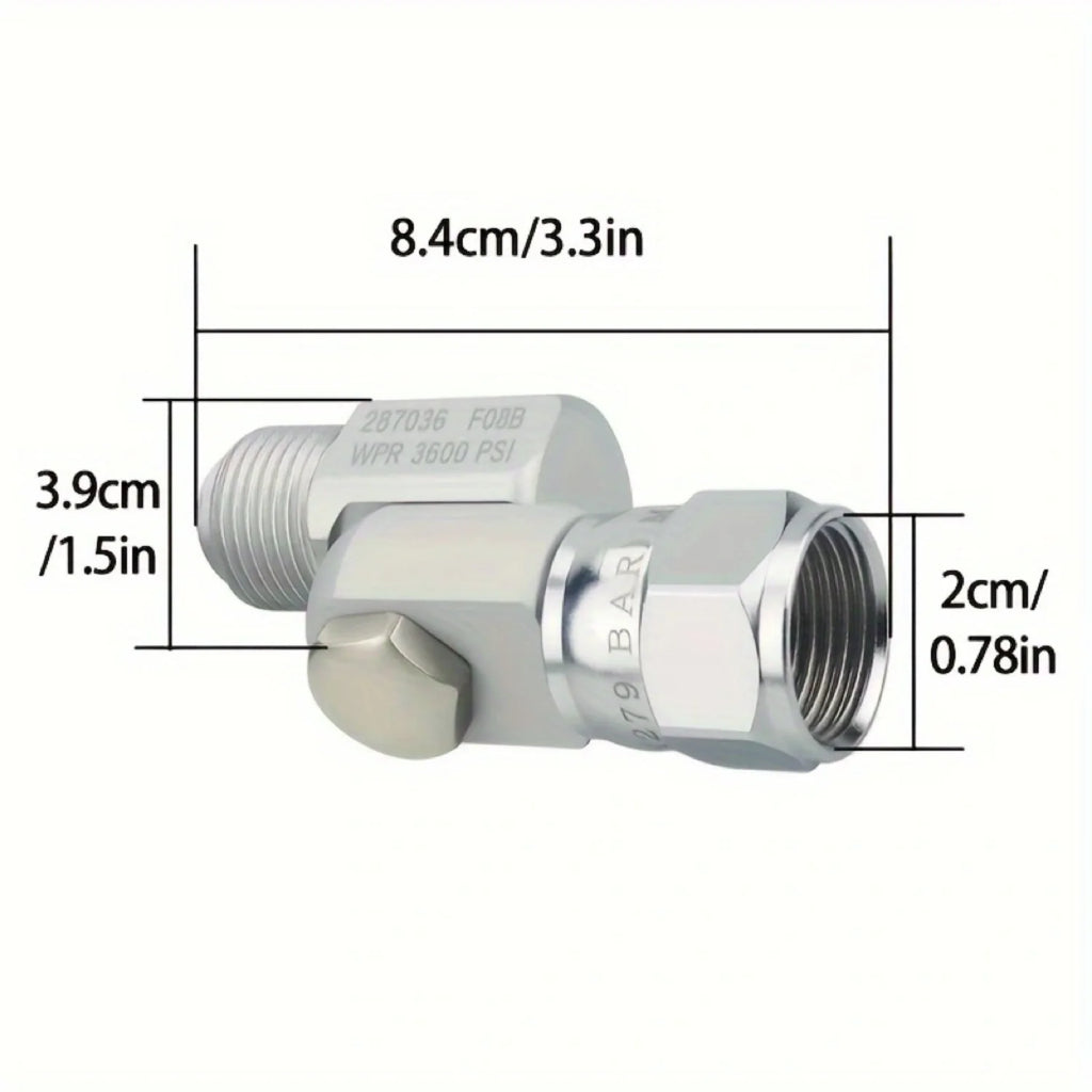 1 peça pistola de pintura mal ventilada adaptador universal de rotação de 180 graus, compatível com 287036   Rosca de 7/8 de polegada, direção de giro fácil