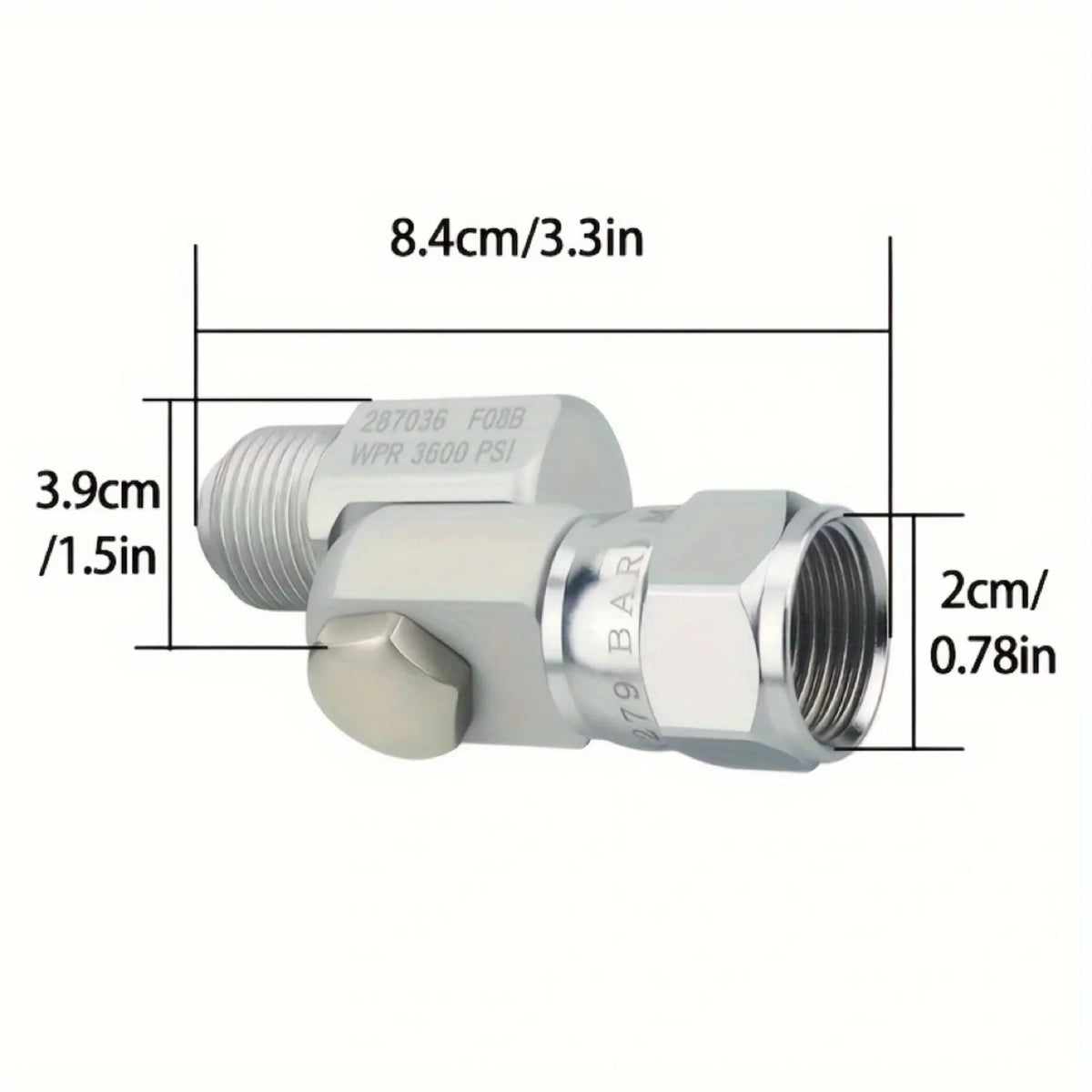 1 peça pistola de pintura mal ventilada adaptador universal de rotação de 180 graus, compatível com 287036   Rosca de 7/8 de polegada, direção de giro fácil