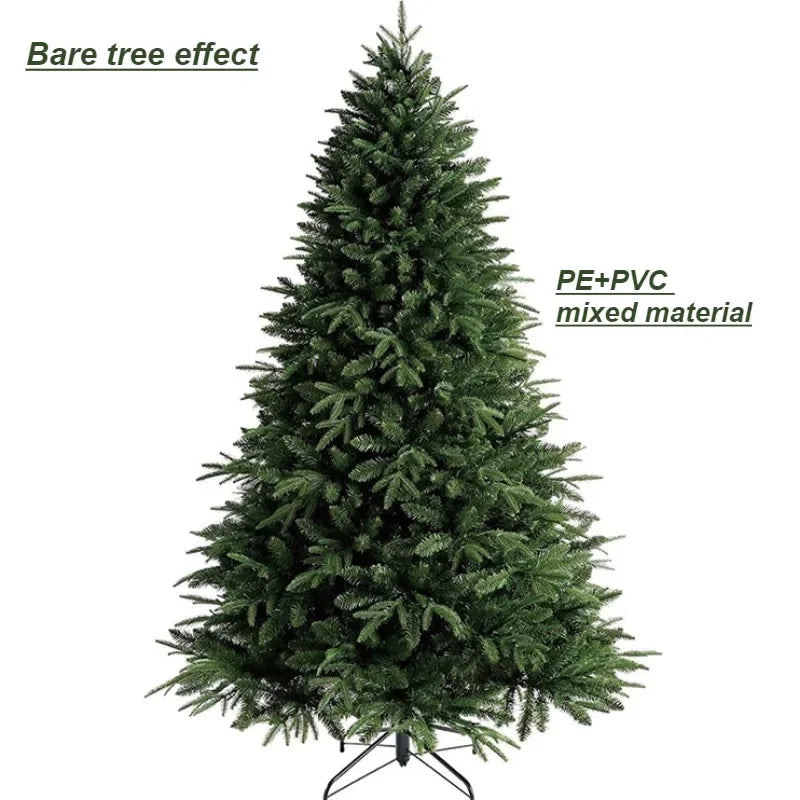 Árvore de Natal artificial, feita de PE com mistura de materiais e iluminação LED, árvore de Natal de alta qualidade, 1,2 m, decorações para o Natal e Ano Novo.