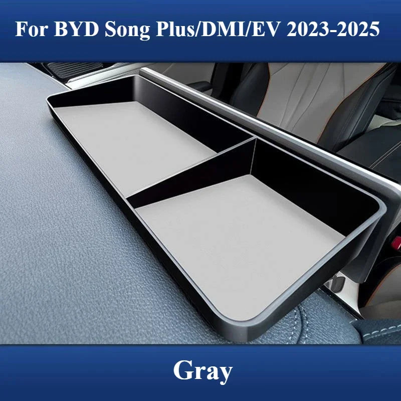 For BYD Song Plus DMi EV 2022-2025 Instrument Panel Storage Box Navigation Screen Back Storage Tray Car Organizer Accessories