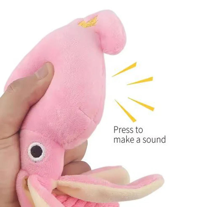 Brinquedos para cães; brinquedos para gatos; polvo de corda de algodão emissor de som; brinquedos de mastigar duráveis para limpar os dentes; brinquedos interativos para animais de estimação.