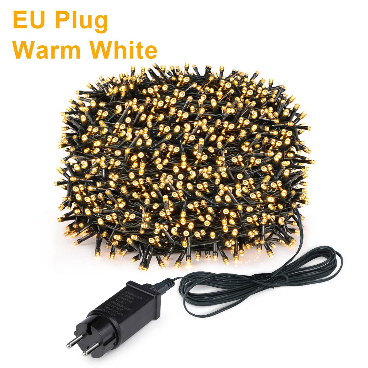 2025 decoração de ano novo led luz de natal branco/quente/rgb à prova dwaterproof água luzes da corda de fadas para cortina iluminação festa de casamento - Kasa & Pet
