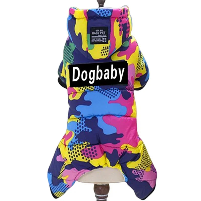 Roupas de inverno para cães de estimação, jaqueta super quente, casaco de algodão grosso, à prova d'água, roupas para cães pequenos, buldogue francês, roupa de cachorro