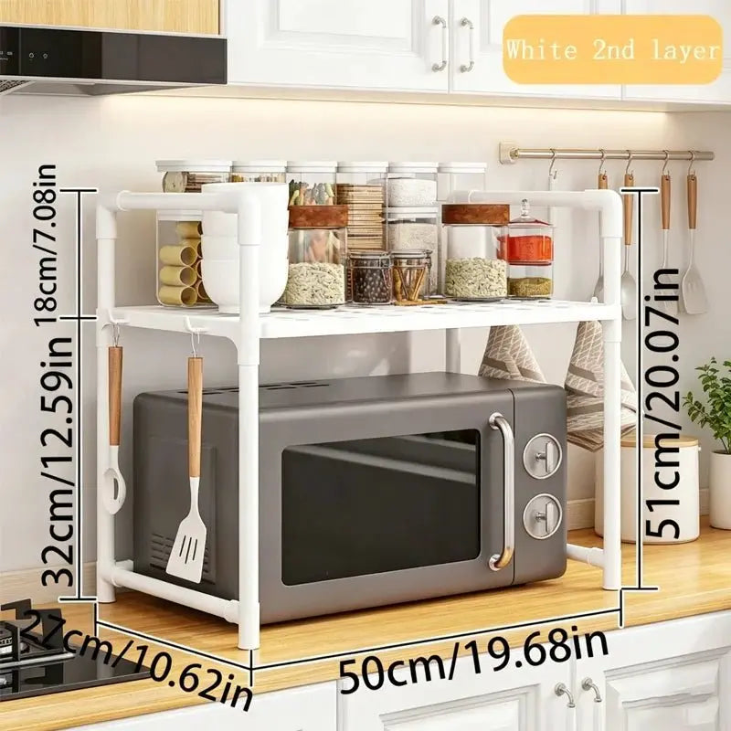 Prateleira para guardar o micro-ondas na bancada da cozinha, prateleira de vários níveis para guardar temperos, utilizada para guardar utensílios de cozinha na bancada. - Kasa & Pet