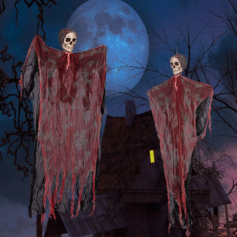 1pc 90cm decoração de halloween esqueleto fantasmas pendurado decoração decorações para ao ar livre indoor festa barra assustador adereços cemitério decoração