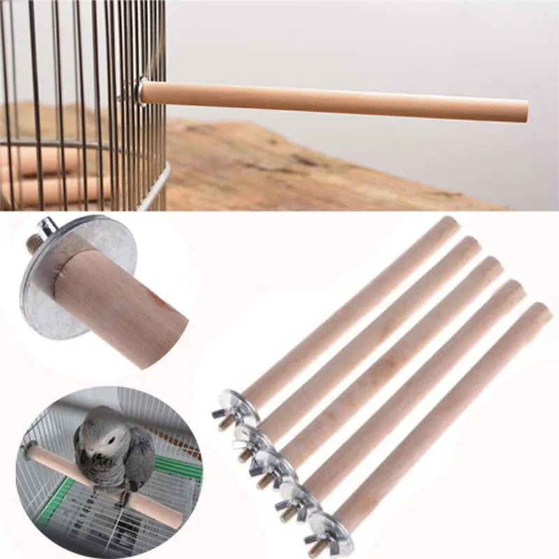 Papagaio animal de estimação cru pé vara de madeira pendurado suporte rack brinquedo sticksstand periquito ramo poleiros para gaiola de pássaros barra suprimentos para animais de estimação
