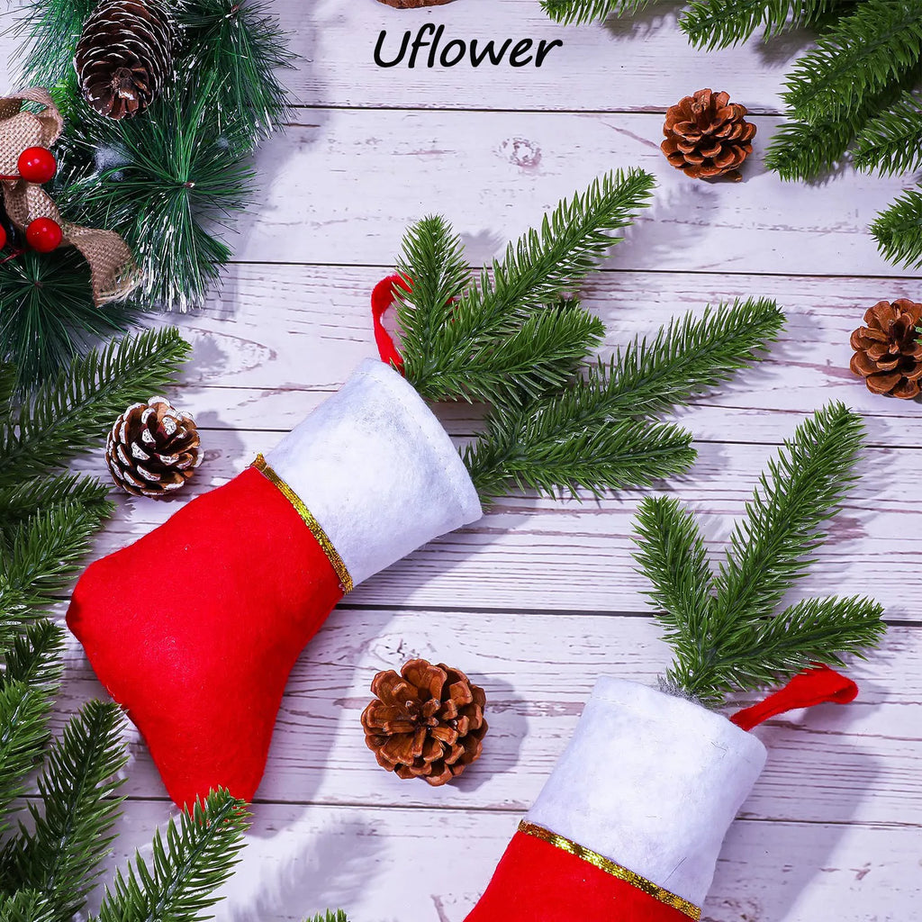 5/10pc ramos de pinheiro de natal decoração de natal artificial falso planta agulhas de pinheiro grinalda diy árvore de natal decoração de casa ano novo