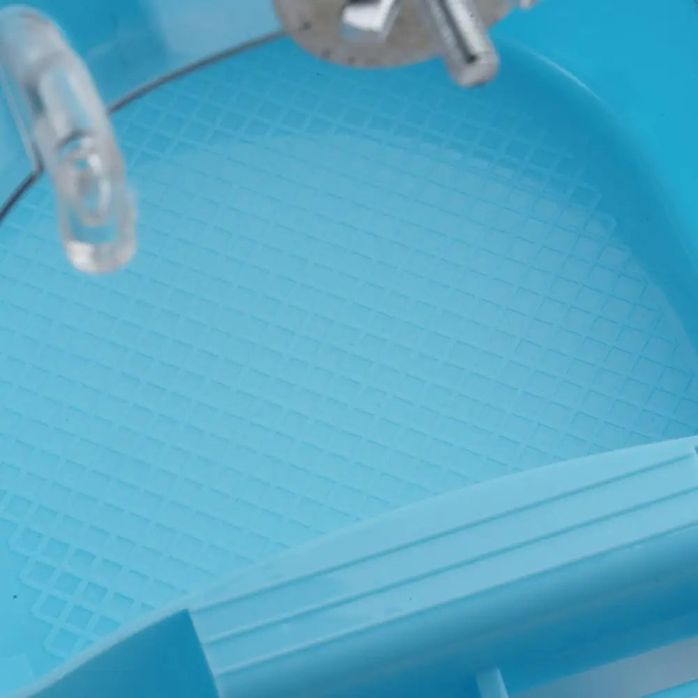 Banho de pássaros para limpeza de gaiola, suprimentos para animais de estimação, calopsita, banheira de pássaros com ganchos pendurados, acrílico transparente, cubo de banho de pássaros