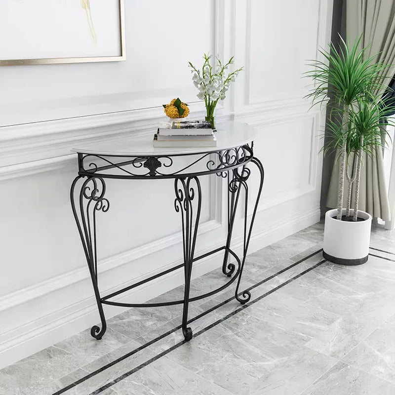 Mesas de consola nórdicas de ferro forjado, mesa de consola para corredor, mesa de entrada, móveis para sala de estar, decoração de corredor