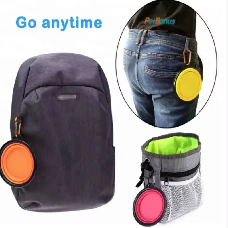 Tigela de comida para animais de estimação portátil tpr durável para gatos e cães silicone dobrável viagem ao ar livre tigela de comida de água para animais de estimação