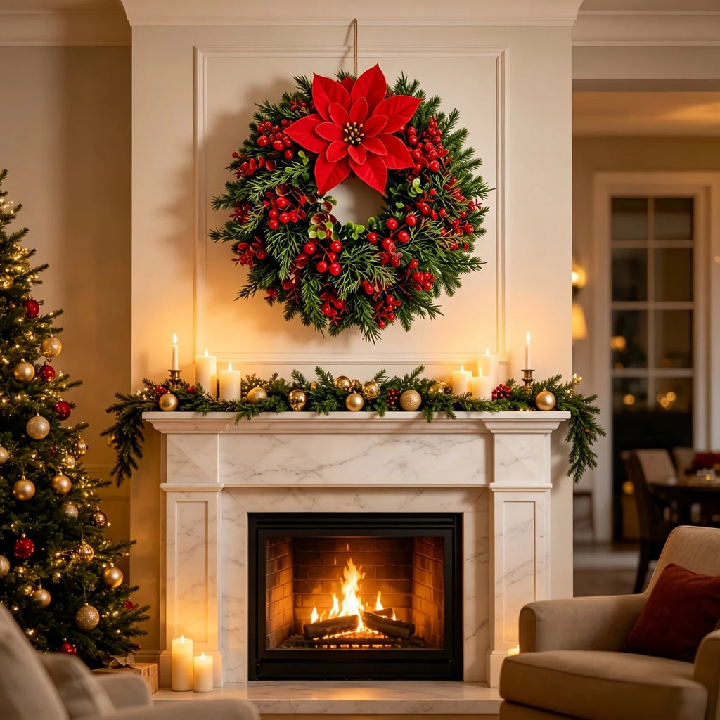 Guirlandas Decorativas de Natal de Alta Qualidade, Criadas com Ingenuidade para Criar uma Atmosfera Festiva e Cerimonial! Simula Selecionada