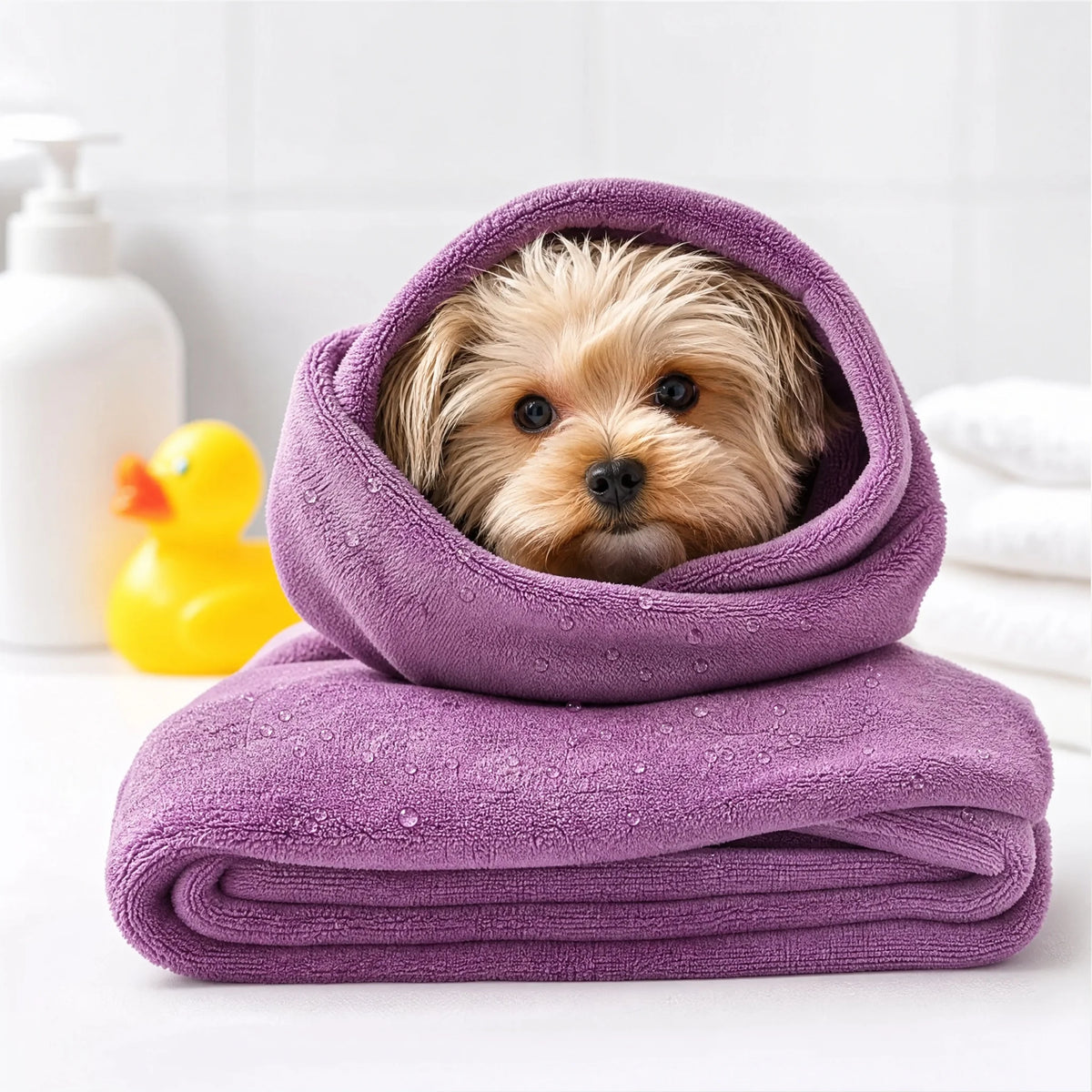 Toalhas Absorventes de Microfibra para Animais de Estimação – Super Absorventes e Macias, Sem Deformação, Essenciais para o Banho de Animais de Estimação