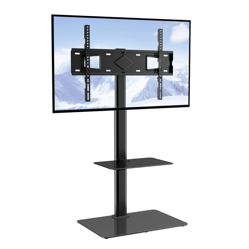 SucceBuy Suporte de TV giratório alto para TV de 32-65/70 polegadas com altura ajustável Suporte de TV portátil para piso Max VESA 600 x 800 mm