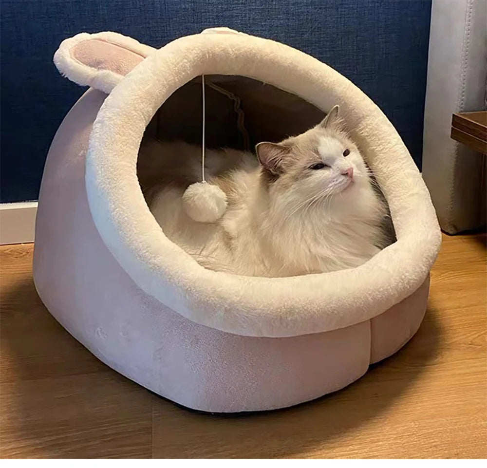 Cama para Gatos A1 Deep Sleep, Cama para Animais de Estimação com Desenho Animado, Dobrável, Removível e Lavável, Cama para Dormir para Cães Pequenos, Tapete, Bolsa, Caverna, Cama para Gatos