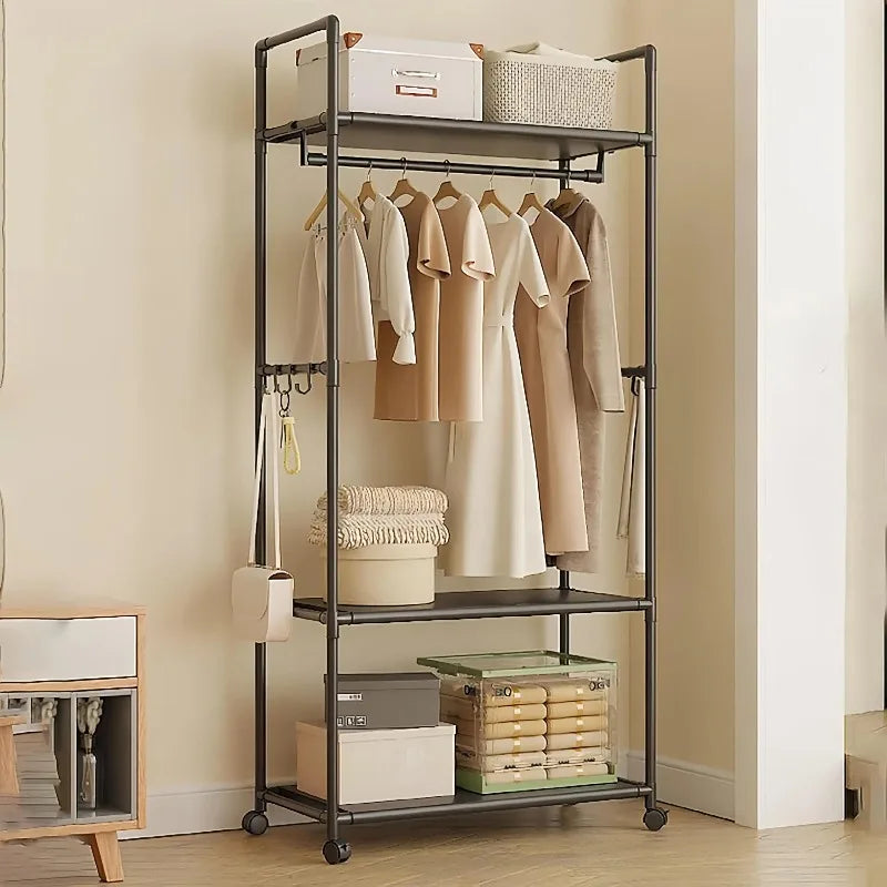 Araras de Roupa com Rodas para Pendurar Roupas, Arara de Chão para Roupas, Suporte para Pendurar Roupas, Ideal para Chapéus, Cachecóis e Gravatas