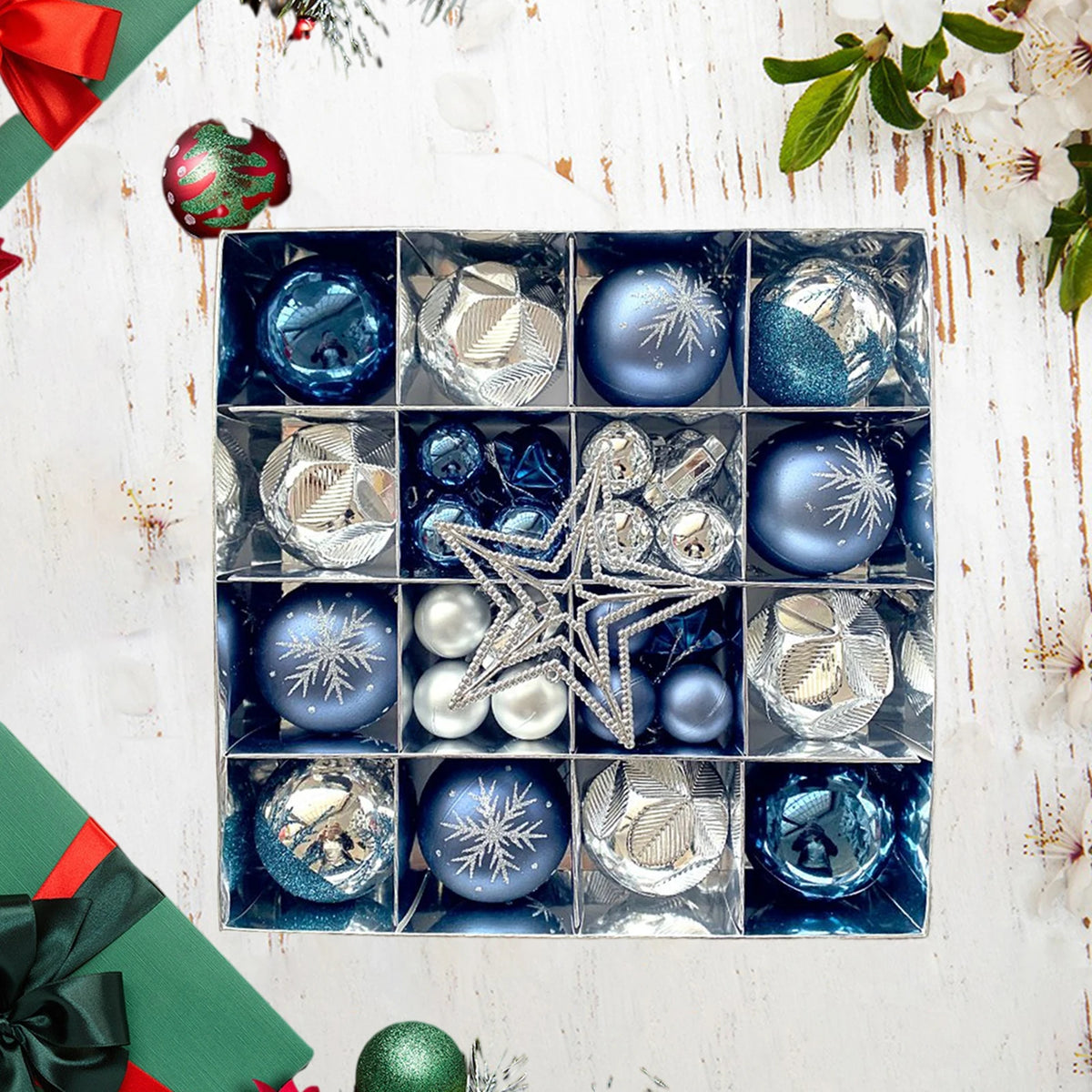 Bolas de natal ornamento conjunto árvore de natal pendurado pingente 2024 decoração de natal para casa presente de ano novo decorações navidad