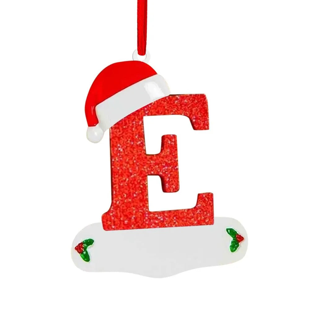 Personalize Decoração De Natal, 26 Letras, Pingente para Árvore De Natal Decor,DIY Nome Ornamento