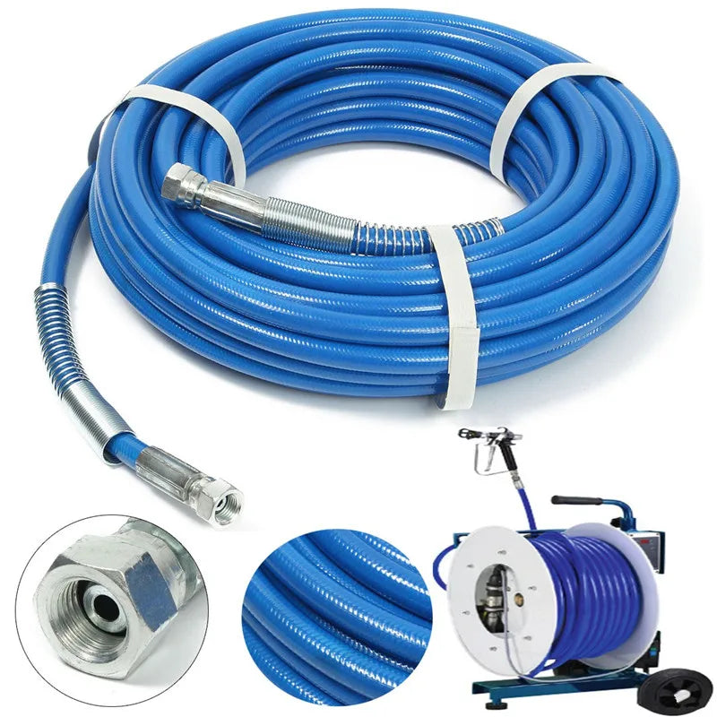 Tubo de limpeza de alta pressão, 7.5/10/13/15m, 5000psi, pulverizador mal ventilado, mangueira de pintura com bico, pistola de pulverização, ferramenta de mangueira de limpeza de água