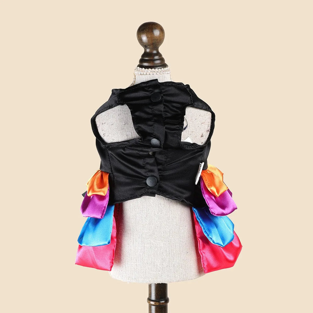 Fantasias de Halloween para Cães: Vestido Elegante para Pets com Saia Tutu – Colete para Cadelas de Outono/Inverno, para Poodles e Raças Pequenas, Gatos