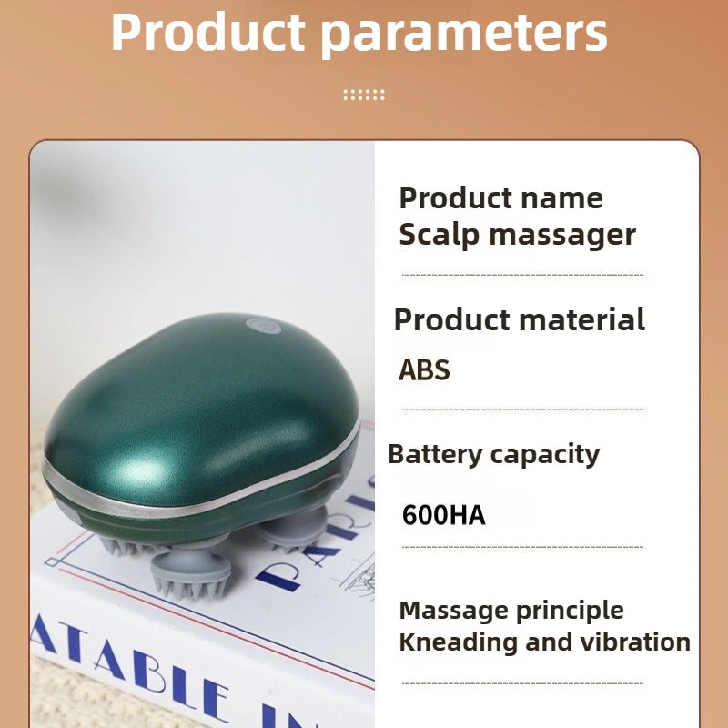 Animal de estimação cabeça elétrica massageador instrumento multi-funcional carregamento gato descompressão relaxar tecido amassar produtos vibratórios para animais de estimação