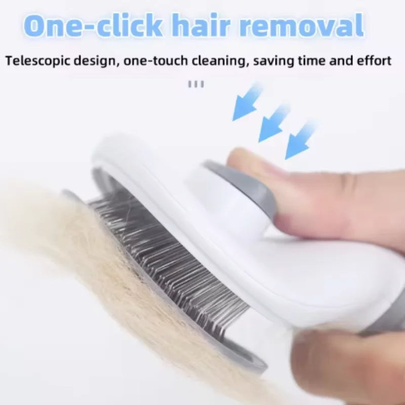 Escova para Cães e Gatos, Escova de Limpeza Automática para Remover Pelos de Animais, Ferramentas de Higiene para Cães e Gatos, Escova Desembaraçadora para Animais de Estimação, Acessórios para Cães