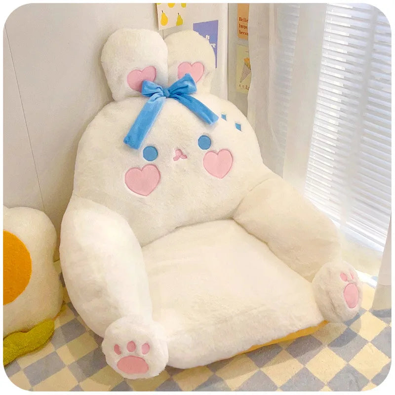 Mini Sofá de Coelho Fofo de Desenho Animado para Casa, Quarto, Chão, Sofá Preguiçoso Casual, Assento de Leitura, Almofada para Janela Saliente, Assento Tatami