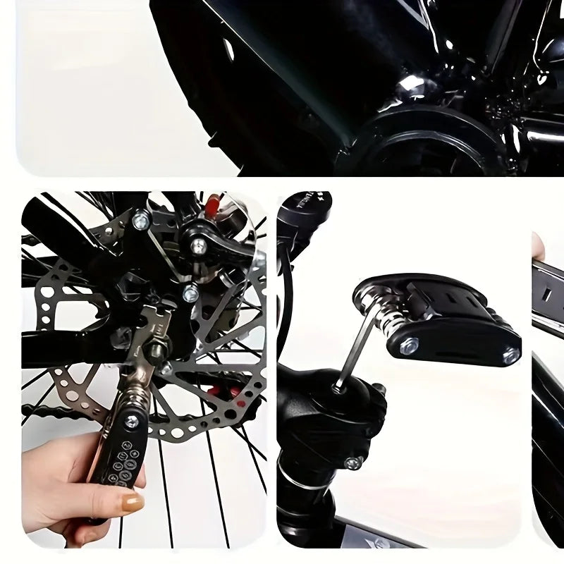 Conjunto de chave de soquete 16 em 1, cabeça giratória antiderrapante. Aço inoxidável durável para reparos domésticos e automotivos. Ferramenta fácil e universal.