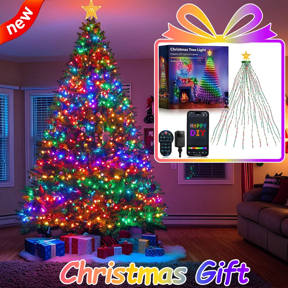 Presentes de Natal 2027, 1,8m/5,9ft, 400 LEDs, Luzes de Cordão para Árvore de Natal, Luzes Decorativas Internas com Mudança de Cor para Decoração de Casa em Feriados