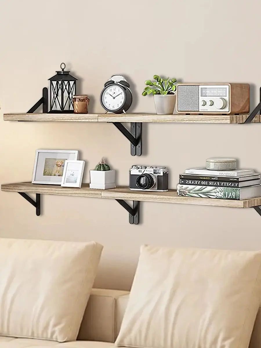 Prateleiras flutuantes para parede, estantes, prateleira de madeira montada na parede para sala de estar, banheiro, quarto, cozinha, decoração de casa