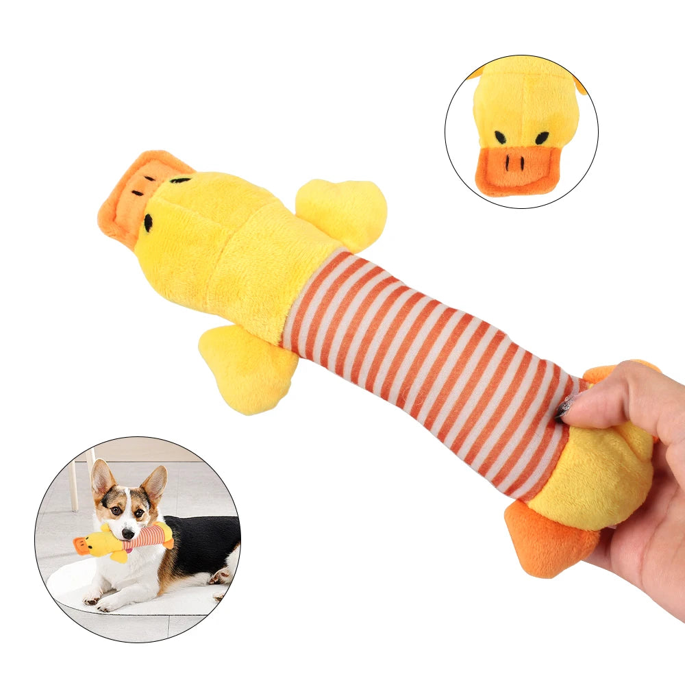 Apto para todos os animais de estimação cão gato velo brinquedos popular rangido mastigar som bonecas elefante pato porco animal de estimação engraçado brinquedos de pelúcia