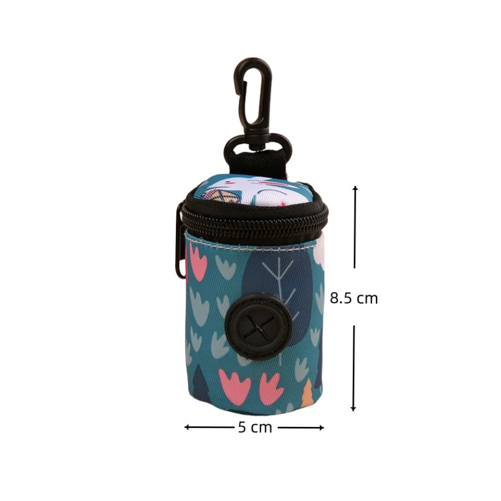 Hangable cão cocô saco dispensador zíper cães andando acessório saco de resíduos titular portátil bonito sacos de lixo organizador suprimentos para animais de estimação