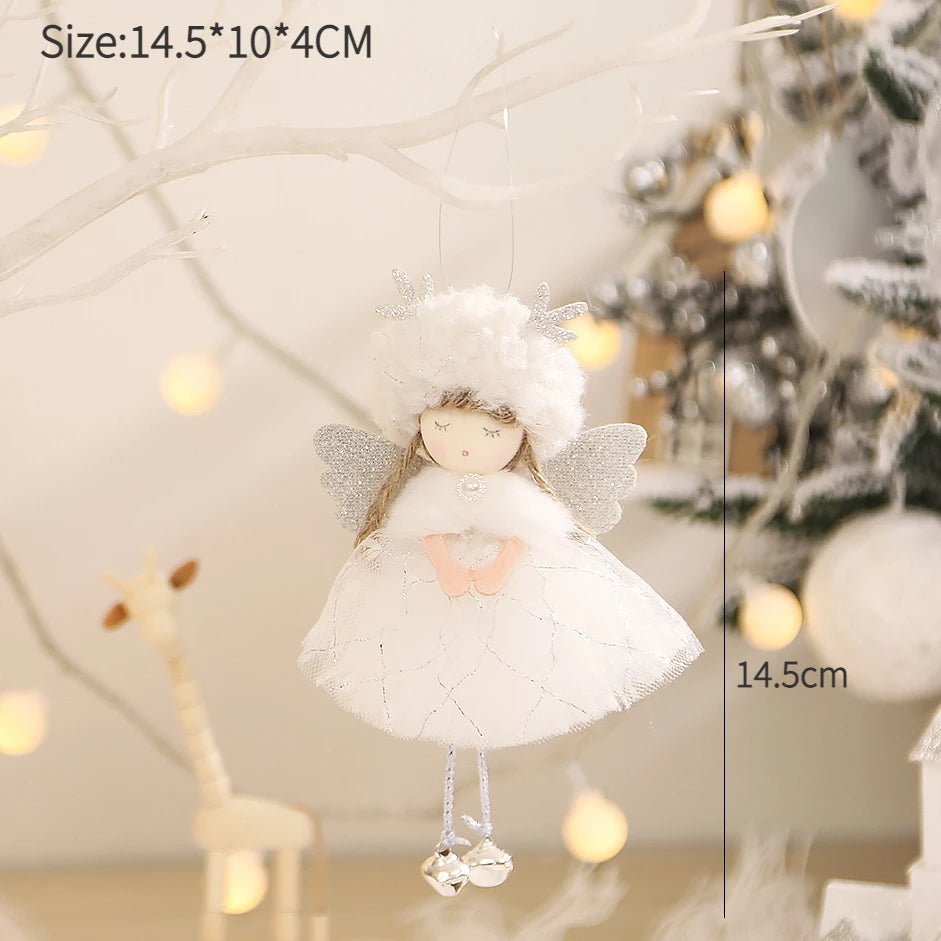 Ano novo 2024 natal anjo bonecas árvore de natal pingente ornamentos navidad 2022 decoração de natal para casa presentes natal noel deco