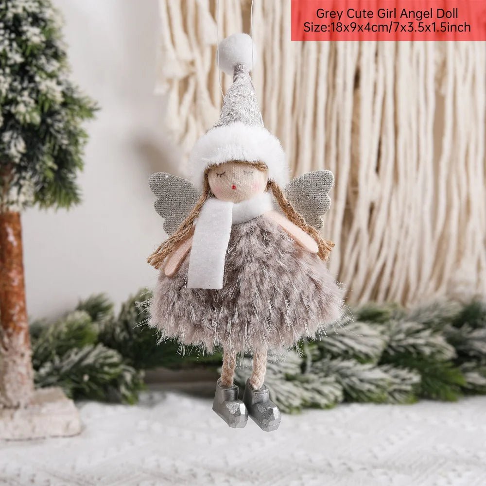 Ano novo 2024 natal anjo bonecas árvore de natal pingente ornamentos navidad 2022 decoração de natal para casa presentes natal noel deco