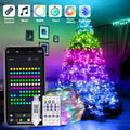Árvore de Natal ao ar livre e interior String Lights, impermeável Bluetooth Fairy LED String Lights, IP65, WS2812B, 100LED, 10m