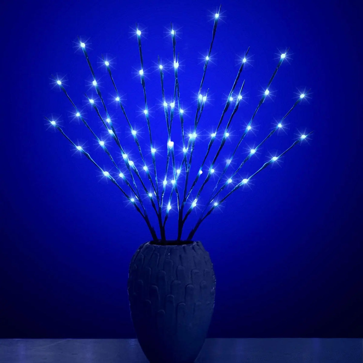 Led ramo de árvore de natal luzes a pilhas dobrável galho ramo luzes para casa interior vaso decoração do festival do feriado - Kasa & Pet