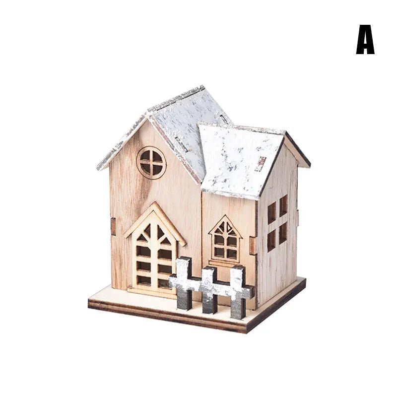 Natal LED luz casa de madeira luminosa decorações de Natal presente infantil - Kasa & Pet