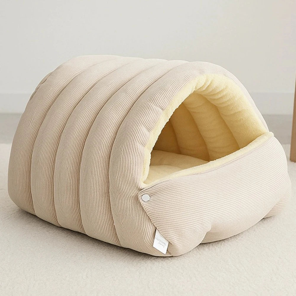 Cama removível para animais de estimação, cama para cães de estimação, lã espessante de pelúcia, camas macias quentes para filhotes, gatos, tenda, esteiras de dormir para animais de estimação pequenos e médios